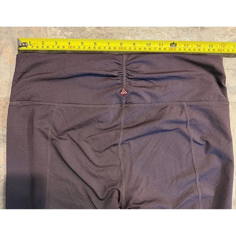 PRANA Misty Legging Purple Scrunch Ankle High Rise Stretch Active XL Texture - Picture 7 of 8
